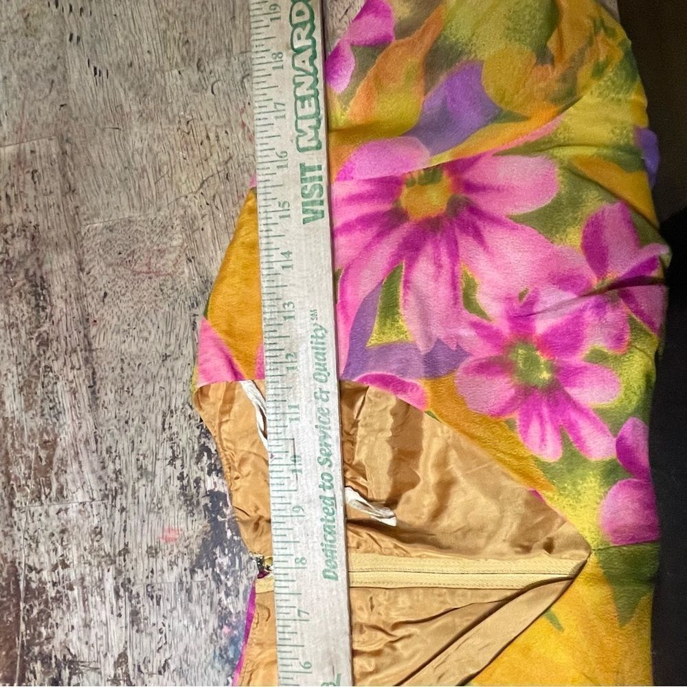 Vintage 60s 70s M Psychedelic Floral Print Boho Indie‎ Maxi Dress 14 - Picture 8 of 8
